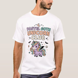 Camiseta Unicórnio Pastel Goth Unicórnio Clube Gráfico Mode