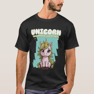 Camiseta Unicórnio Pense Mágico Vivo Mítico Unicórnio