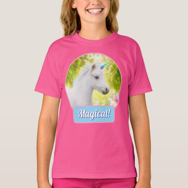 Camiseta Unicórnio Pônei Branco (Frente)