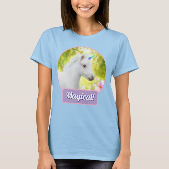 Camiseta Unicórnio Pônei Branco (Frente)