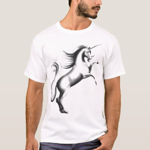 Camiseta Unicórnio Preto e Branco