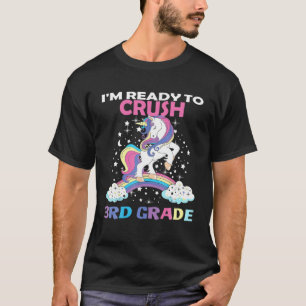 Camiseta Unicórnio Pronto Esmagar 3º Ano De Volta À Esco