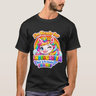 Camiseta Unicórnio pronto para o jardim de infância primeir