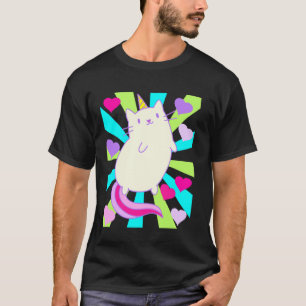 Camiseta Unicórnio Retro Gato Gatos Vintage 80s 90s Criança