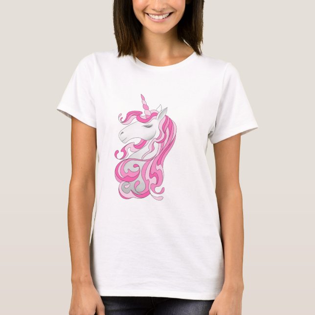 Camiseta Unicórnio Rosa (Frente)