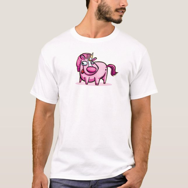 Camiseta Unicórnio Rosa Artístico (Frente)