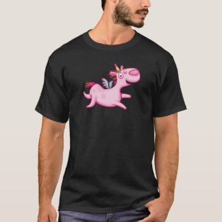 Camiseta Unicórnio Rosa Artístico