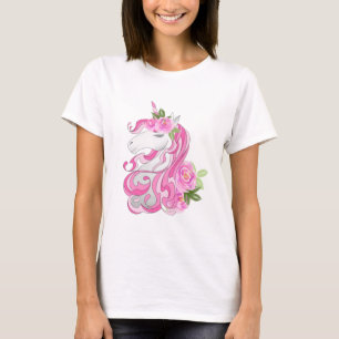 Camiseta Unicórnio Rosa Bonito