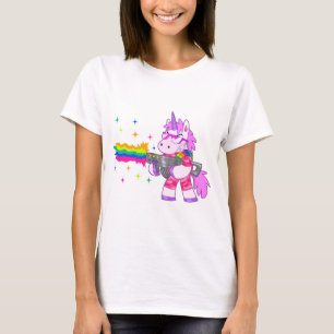 Camiseta Unicórnio roxo - arma