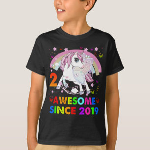 Camiseta Unicórnio segundo aniversário de 2 anos