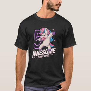 Camiseta Unicórnio Sonhador Aniversário Incrível Desde 2020
