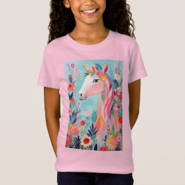 Camiseta Unicórnio Sonho Arco-íris Pastel