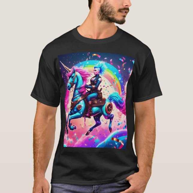 Camiseta Unicórnio steampunk (Frente)