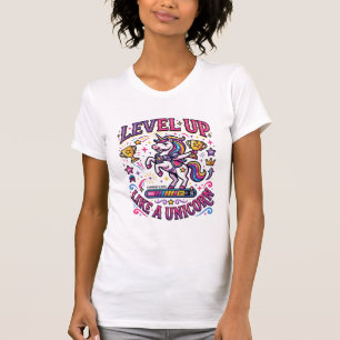 Camiseta Unicórnio Subir de Nível Como um Comercial de Unic