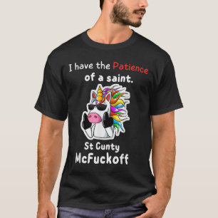 Camiseta Unicórnio Tenho Paciência De Uma Rua Santo Y Mcfor
