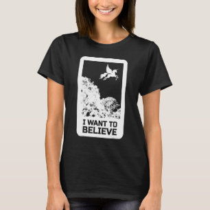 Camiseta Unicórnio Voador Quero Acreditar Na Alienígena Uap