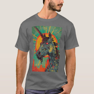 Camiseta Unicórnio Zumbi Zombiecorn vintage