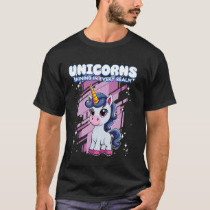 Camiseta Unicórnios Brilhando Em Todo O Reino Unicórnio
