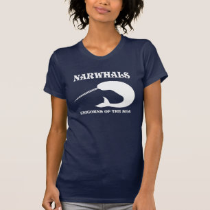 Camiseta Unicórnios de Narwhals do mar
