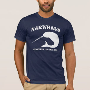 Camiseta Unicórnios de Narwhals do mar