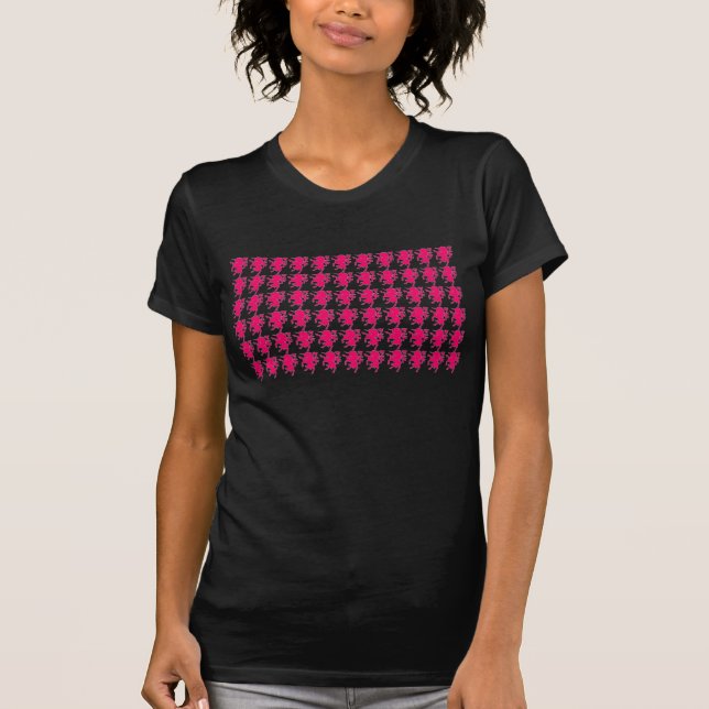 Camiseta Unicórnios desenfreados do rosa quente (Frente)