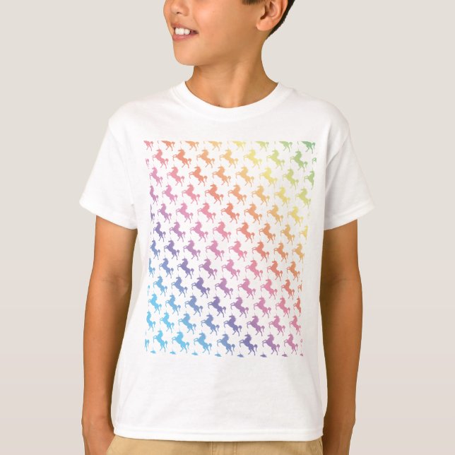 Camiseta Unicórnios do arco-íris (Frente)