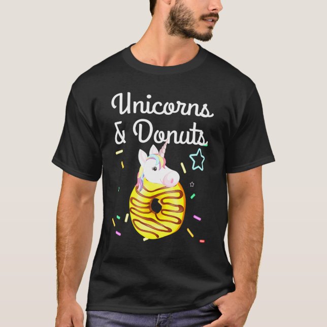 Camiseta Unicórnios E Rosquinha Cute Sprinkles (Frente)