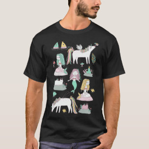 Camiseta Unicórnios e sereias no lago