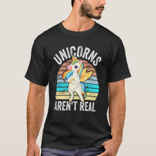 Camiseta Unicórnios Não São Reais Para Meninas Pombo