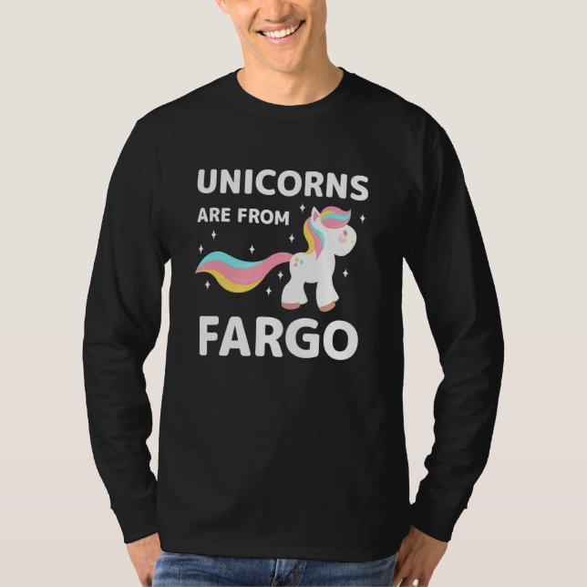 Camiseta Unicórnios São De Fargo, Residente Em Dakota Do No (Frente)