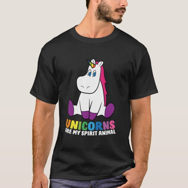 Camiseta Unicorns Are My Spirit Animals Unicorns (Frente)