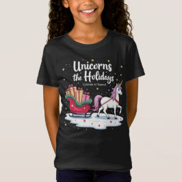Camiseta Unicorns Sleigh the Holidays Shirt