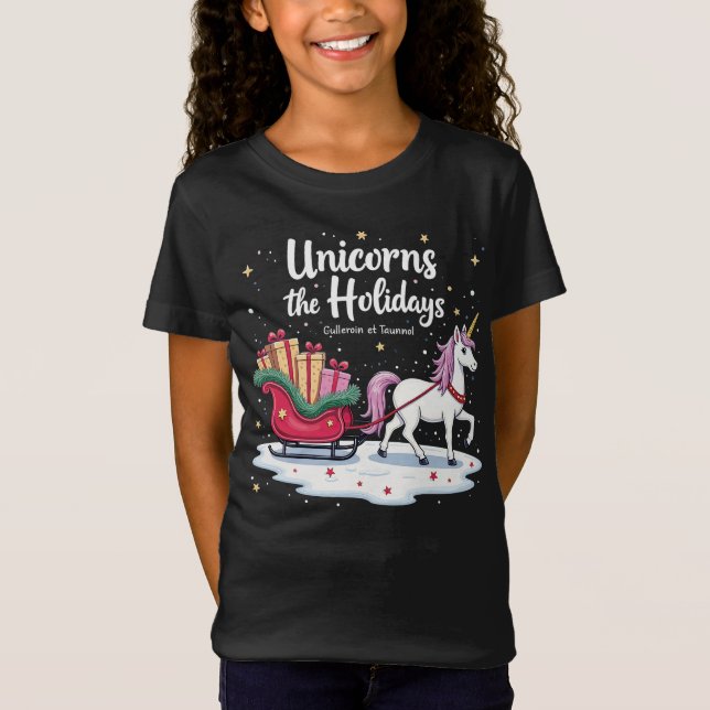 Camiseta Unicorns Sleigh the Holidays Shirt (Frente)