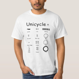 Camiseta Unicycle parts