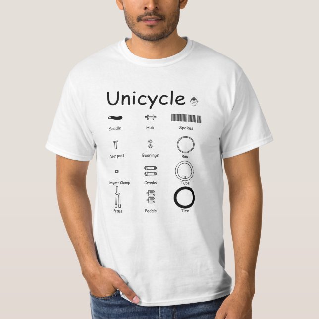 Camiseta Unicycle parts (Frente)