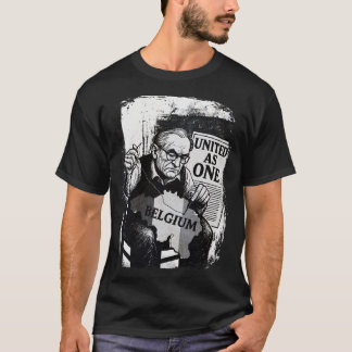Camiseta Unida como uma - Bélgica Black & White Grunge
