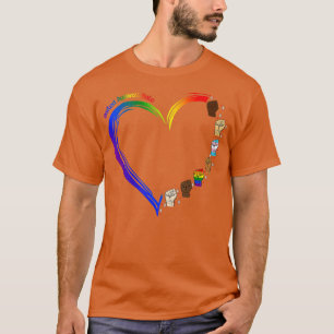 Camiseta Unida Contra Ódio LGB Orgulho Negro Melanina Coraç