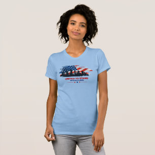Camiseta Unida para Stand   Ajustado fino feminino