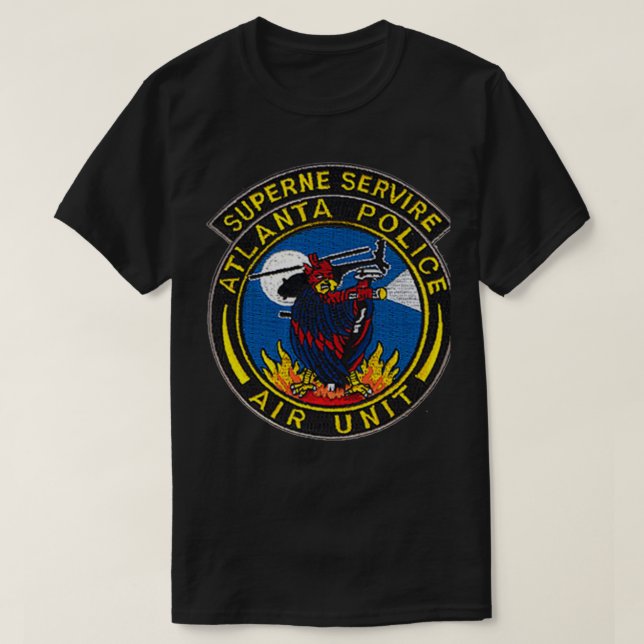Camiseta Unidade Aérea da Polícia de Atlanta (Frente do Design)