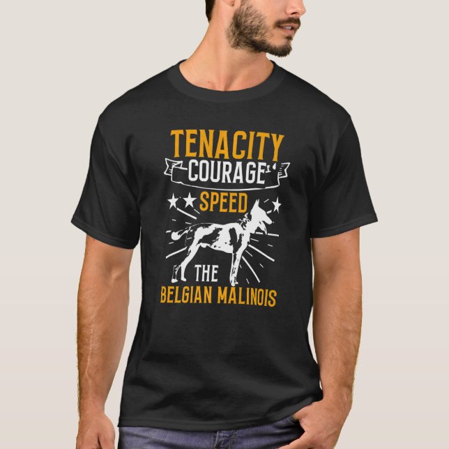 Camiseta Unidade belga de formação policial em Malinois, Di (Frente)