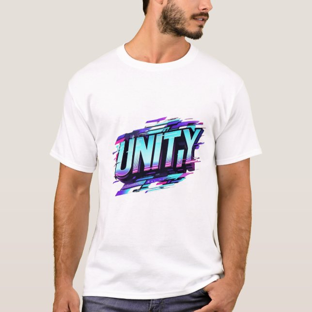 Camiseta UNIDADE Cyberpunk: Efeito de Derrame Furístico Des (Frente)