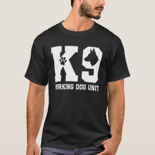 Camiseta Unidade de Cão de Trabalho de Apoio K9 Pastor Alem