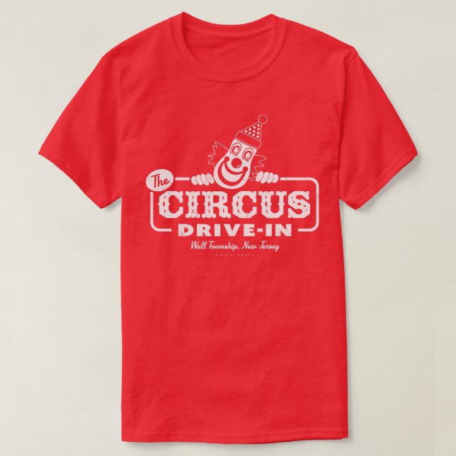 Camiseta Unidade De Circo Retroativo Em Wall New Jersey (Frente do Design)