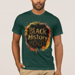 Camiseta Unidade de Cor Mês do Histórico Preto