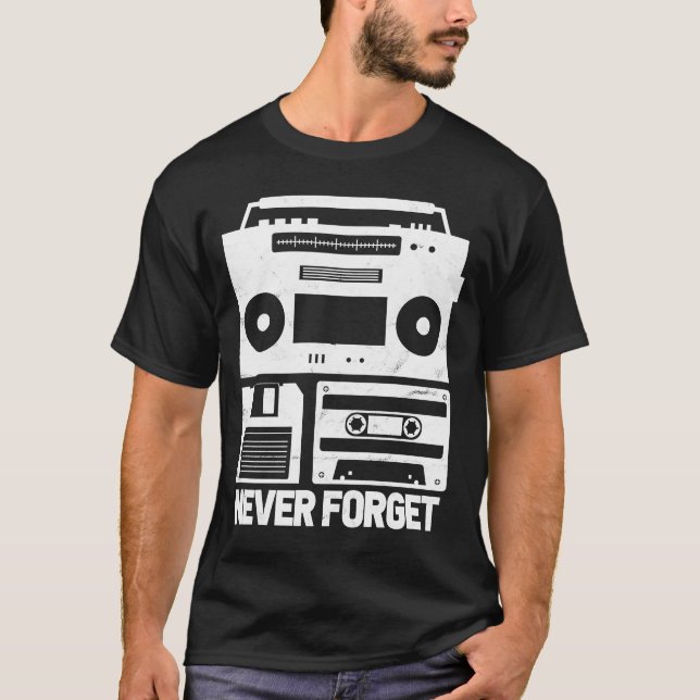 Camiseta Unidade de disquete 90's 90's Cassette Music Retro (Frente)