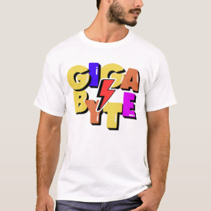 Camiseta Unidade de Medida de Dados do Computador Gigabyte