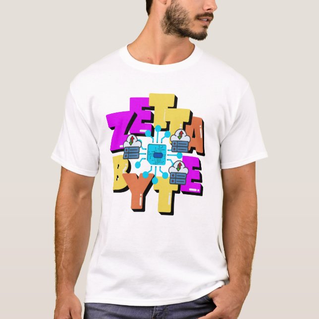 Camiseta Unidade de Medida de Dados em Zetabyte (Frente)