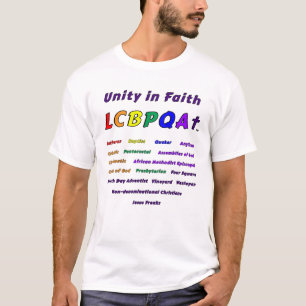 Camiseta Unidade em Fé LCBPQA† O Vamos do Rainbow