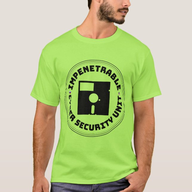 Camiseta Unidade impenetrável oficial da segurança do Cyber (Frente)