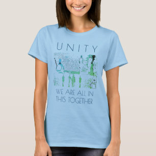 Camiseta "Unidade, Juntos" Inspiração Green Aqua Design